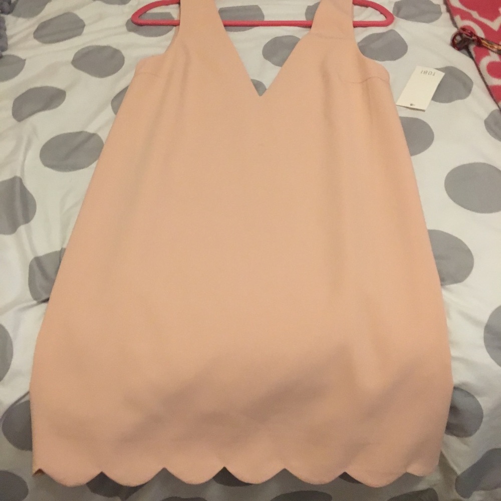 Tobi Pink scalloped dress